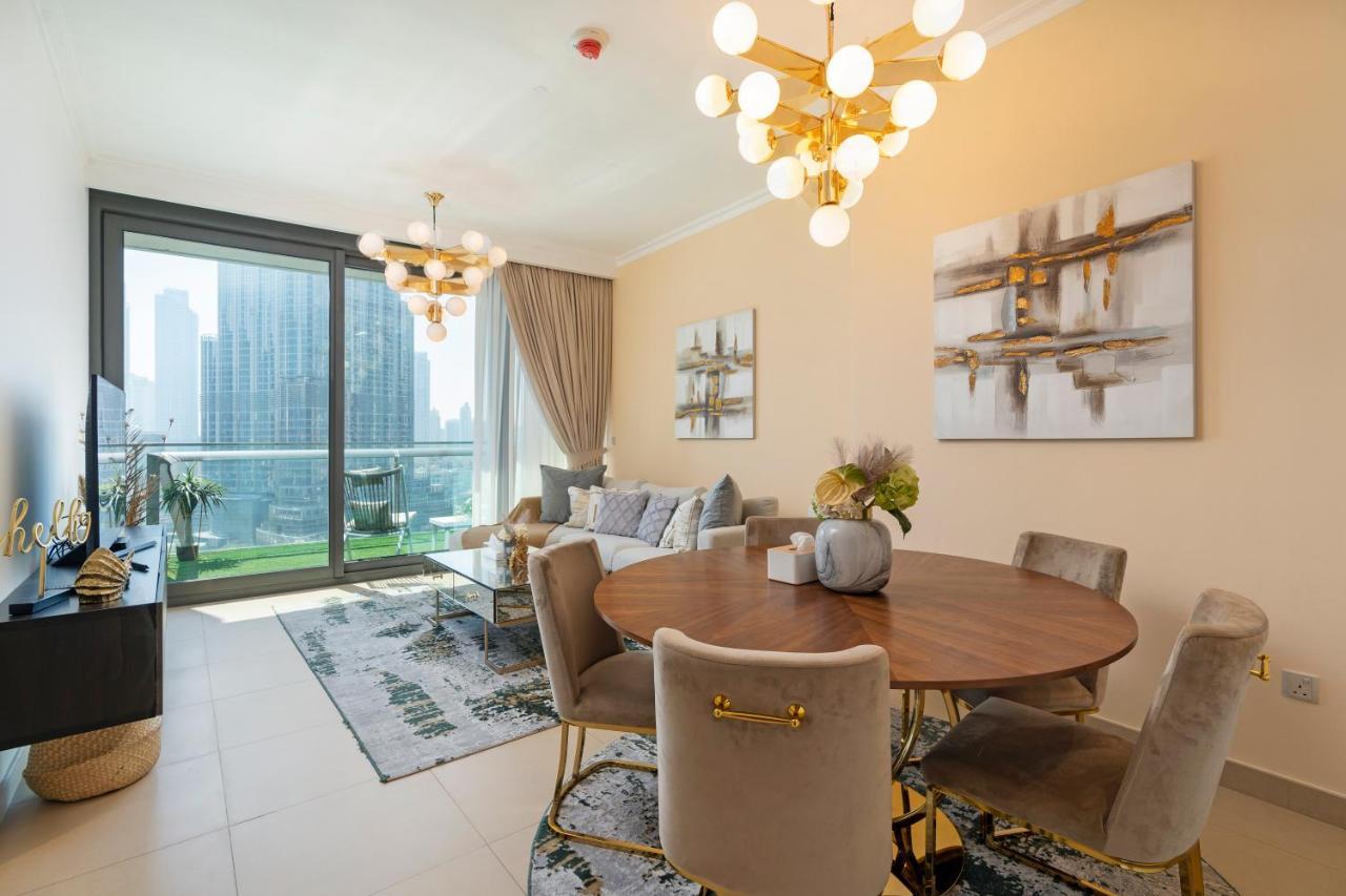 Prestige Living 1Br With Full Burj Khalifa View By Auberge Dubai Exteriör bild
